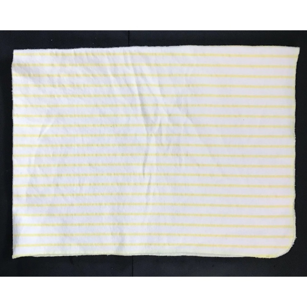 Carters Yellow White Striped Receiving Blanket Baby Security Blankey Neutral